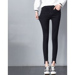 Fashion Hong Kong Students Jeans Tight Women Pants 0837 - 3 Sizes (Black)