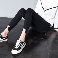Fashion Hong Kong Students Jeans Tight Women Pants 0837 - 3 Sizes (Black)