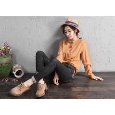 Plum Star Thin Student Fashion Dark Jeans Female 6627 - 3 Sizes (Black)