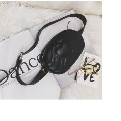 Gdeal Oval Korean Fashion Shoulder Bag Multi-purpose Chest Pocket Spiraea Love Ribbon Sling Bag (RYL-225)
