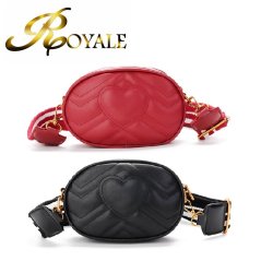 Gdeal Oval Korean Fashion Shoulder Bag Multi-purpose Chest Pocket Spiraea Love Ribbon Sling Bag (RYL-225)