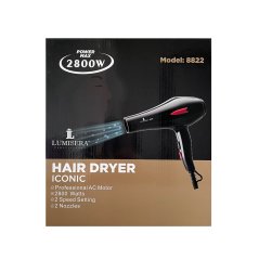 Lumisera Iconic 8822 with Negative Ion Salon Grade Hair Dryer