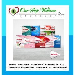 Panadol 500mg /Obtizorb/Actifast/Extend/Soluble/Children/Uphamol 650