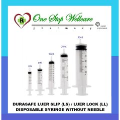 Durasafe Luer Slip (LS)/Luer Lock(LL)Disposable Syringe without Needle