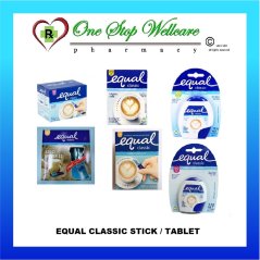 Equal Classic 500's Tablets/100's Stick/100's Extra 20% (120's)/50's