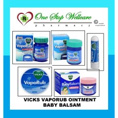 Vicks Vaporub Cold Vaporising Ointment / Baby Balsam / Inhaler