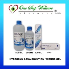 Hydrocyn Aqua Solution 100ml / 250ml/ 500ml / Aqua Wound Gel 15g