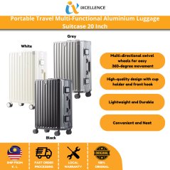 Portable Travel Multi-Functional Aluminum Luggage Suitcase 20 Inch