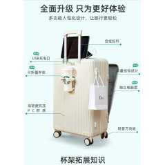 Clearance Portable Travel Luggage Suitcase 20 inch (White)