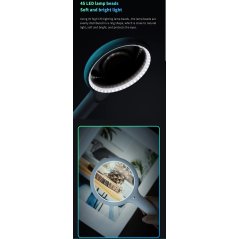 [IX] BEHEART Smart Handheld Magnifying Glass Night LED Luminous