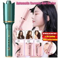 LCD Display Auto Rotate Hair Curler Ceramic Curling Iron Long-lasting