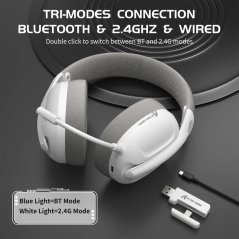 Attack Shark L80 Wireless Gaming Headset (White)