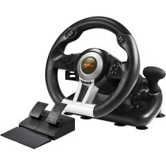 PXN Steering Wheel V3 Pro Racing Game with Brake Pedal (Black)