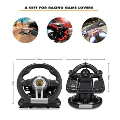 PXN Steering Wheel V3 Pro Racing Game with Brake Pedal (Black)