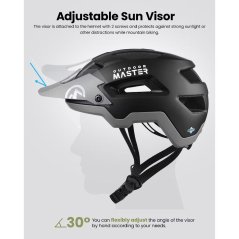 Outdoor Master ERT RhinoRider Bike Helmet Black/Grey (C-1020824)