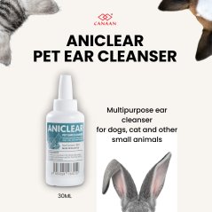 Canaan Aniclear Pet Ear Cleanser for Cats, Dogs and Small Animals 30ml