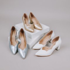 Madreshoes Lily Scallop Block Heel - 7 Sizes (6 Colors)