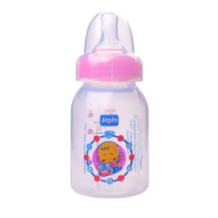 Japlo Round Feeding Bottle Silicone Teat Pink without Handel 150ml