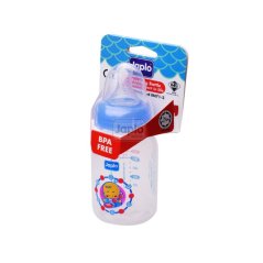 Japlo Round Feeding Bottle Silicone Teat Pink without Handel 150ml