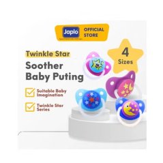 Japlo Silicone Twinkle Star Pacifier with Night Glow Handle BPA Free