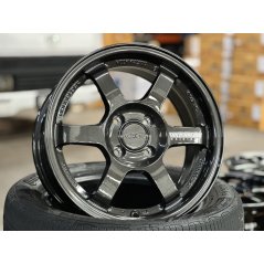 New 15X7 ET35 AOW Flow Formed TE37 Rim (4 Wheel) Gloss Gunmetal 4X100