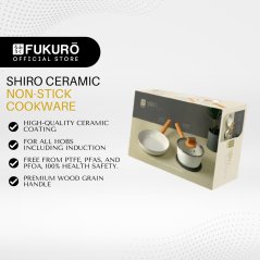 Fukuro Shiro Ceramic Non-Stick Cookware Set (FP26 + SP18)