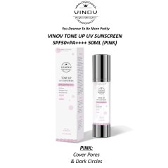 Vinov Tone Up UV Sunscreen SPF50+ PA++++ (Pink) - (50ML)