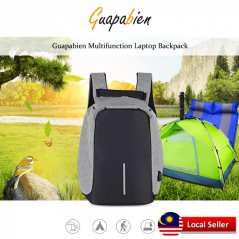 Guapabien Multifunction Travel USB Port Backpack for Men (Gray)