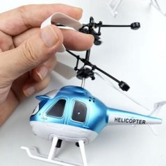 Hometech2u Induction Helicopter Rechargeable Remote Control Toys (Blue)
