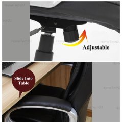 Hometech2u Ergonomic High-Back PU Office Executive Chair (Black)