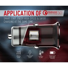 LDNIO C304Q Qualcomm 3.0 Quick Car Charger With Micro USB Cable