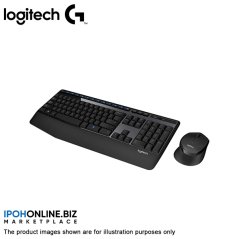 Logitech MK345 Wireless Combo Keyboard and Mouse (Black)