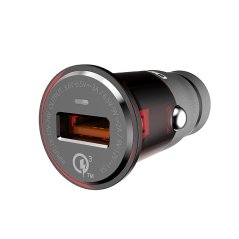 LDNIO C304Q Qualcomm 3.0 Quick Car Charger With Micro USB Cable + USB (Black)