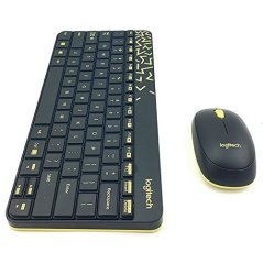 Logitech MK240 Nano Wireless Keyboard + Mouse Combo (Black - White)
