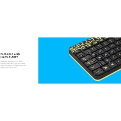 Logitech MK240 Nano Wireless Keyboard + Mouse Combo (Black - White)