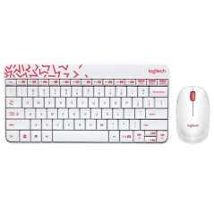 Logitech MK240 Nano Wireless Keyboard + Mouse Combo (Black - White)