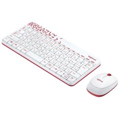 Logitech MK240 Nano Wireless Keyboard + Mouse Combo (Black - White)