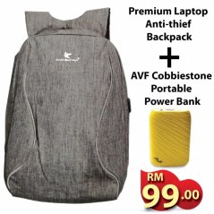 Ipohonline Laptop Anti-thief Backpack With External Charging USB Port (Grey)
