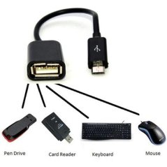 Ipohonline Cable USB OTG Micro 5 Pin Connection Kit (Black)