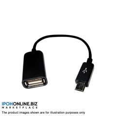 Ipohonline Cable USB OTG Micro 5 Pin Connection Kit (Black)