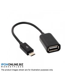 Ipohonline Cable USB OTG Micro 5 Pin Connection Kit (Black)
