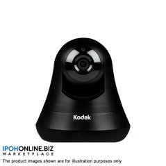 Kodak Video Monitor cfh-v15 HD Wi-Fi Security Camera 350° pan (Black)