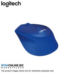 Logitech M331 Silent Plus Wireless Mouse (Blue)