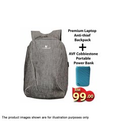 Ipohonline Laptop Anti-thief Backpack With External Charging USB Port (Grey)