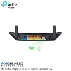 TP-LINK AC750 Wireless Dual Band Gigabit Router Archer C2 - Unifi Maxis TIME ready, eRomman Marketplace