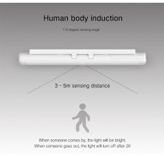 Night LED Bedroom Lamp Motion Sensor Light With Hooks (2 Colors)