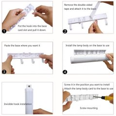 Night LED Bedroom Lamp Motion Sensor Light With Hooks (2 Colors)