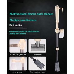 Gdeal Battery Water Pump Aquarium Fish Tank Cleaner Kit (Black)