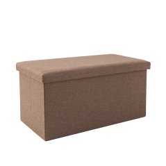 Clothes Toys Book Cotton Linen Collapsible Storage Stool (4 Colors)