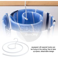 Sun Quilt Spiral Laundry Hanger Space Round Drying Rack (White)